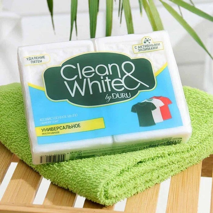 Мыло Duru Clean white хозяйственное универсальное 2*120гр м/у