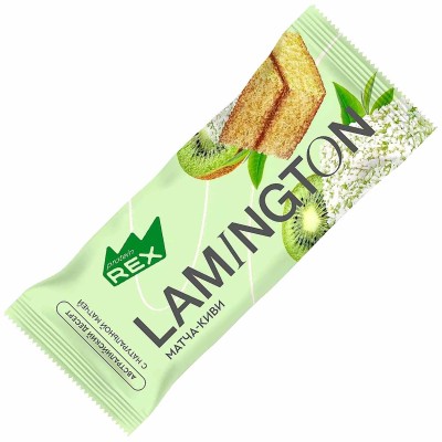 Пирожное протеиновое ProteinRex Lamington Киви-матча 50гр м/у