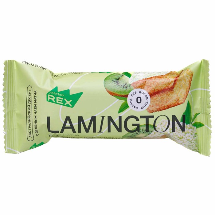 Пирожное протеиновое ProteinRex Lamington Киви-матча 50гр м/у