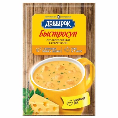 Суп-пюре Доширак сырный с сухариками 17гр м/у