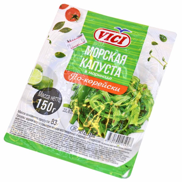 Салат Vici по-корейски из морской капусты 150гр пэт