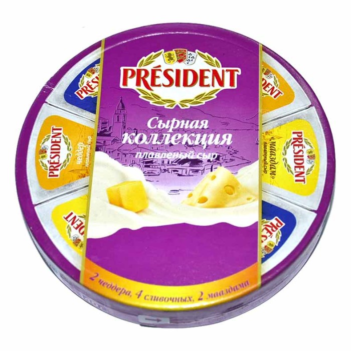 Сыр плавленый President Сырная коллекция 45% 140гр пэт