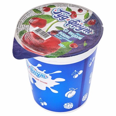 Йогурт Гуд-Фрут со вкусом вишни 12% 350гр стакан