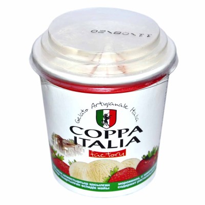 Мороженое Coppa Italia с клубничным джемом 200гр ведерко