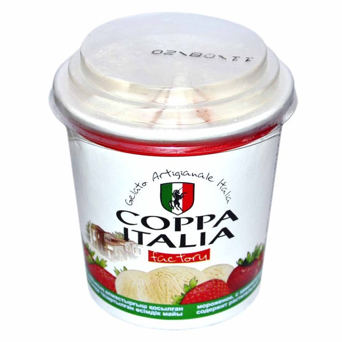 Мороженое Coppa Italia с клубничным джемом 200гр ведерко