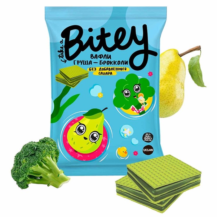 Вафли Bitey Груша-Брокколи 35 гр м/у