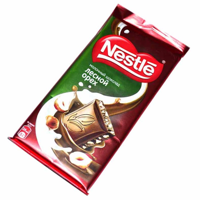 Шоколад Nestle с лесным орехом 90гр м/у