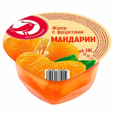Желе Ашан мандарин 150гр пэт