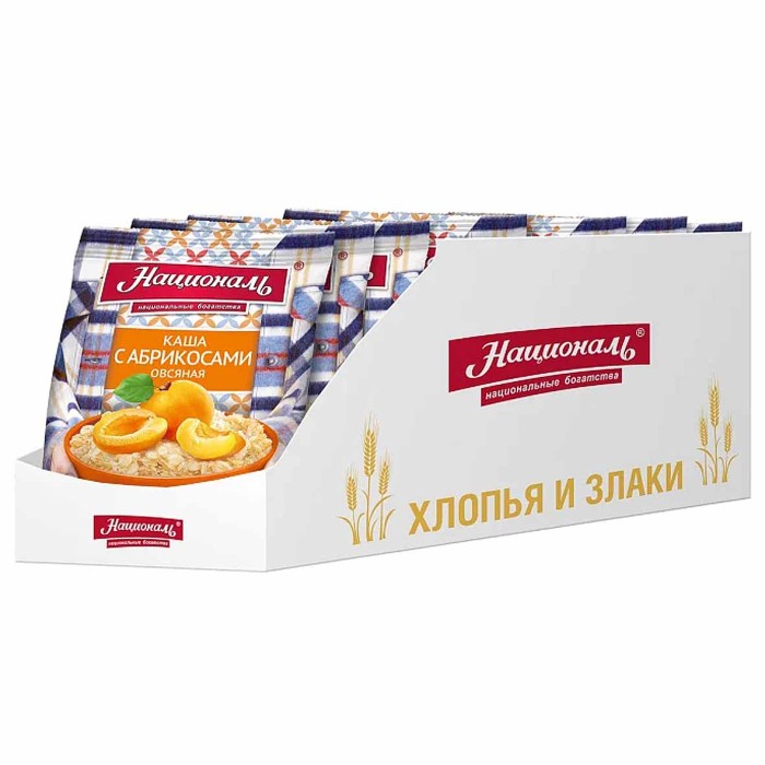 Каша овсяная Националь с абрикосом 40гр м/у