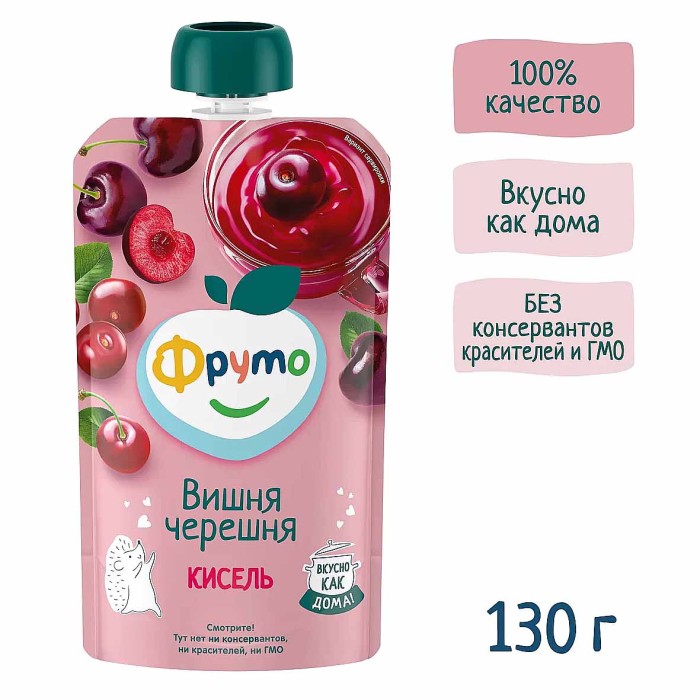 Кисель Фруто Няня вишня-черешня с 12мес 130гр д/п