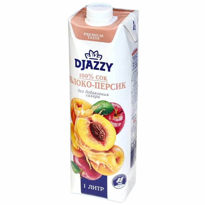 Сок Djazzy яблоко-персик 1л т/п
