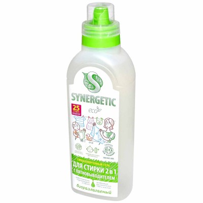 Гель для стирки Synergetic 2в1 750мл пэт