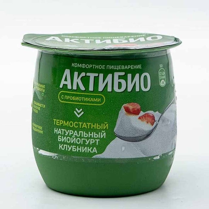 Биойогурт Актибио клубника 1,7%160гр пэт