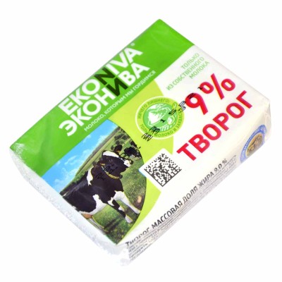 Творог ЭкоНива 9% 180гр м/у
