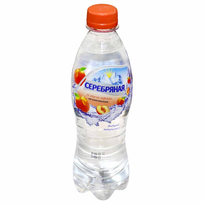 Вода Серебряная со вкусом персика негаз 0,46л пэт