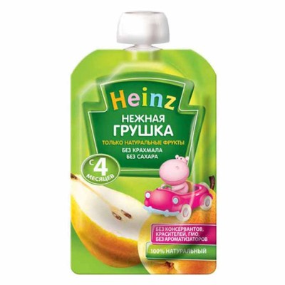 Пюре Heinz нежная грушка с 4 мес 90гр пауч