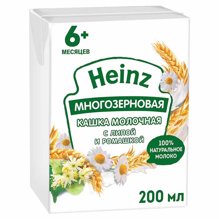 Каша Heinz многозерновая липа-ромашка с 6мес 200мл т/п