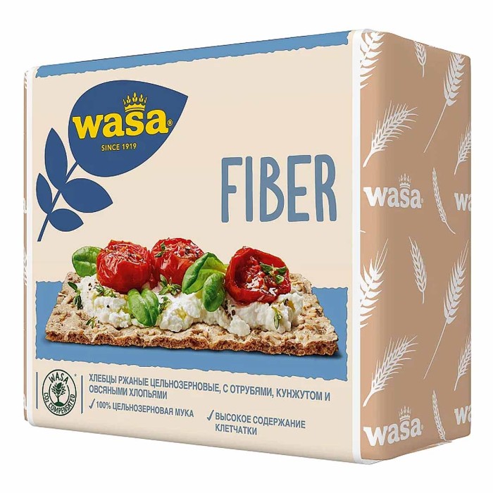 Хлебцы Wasa пшеничные с клетчаткой 200гр м/у