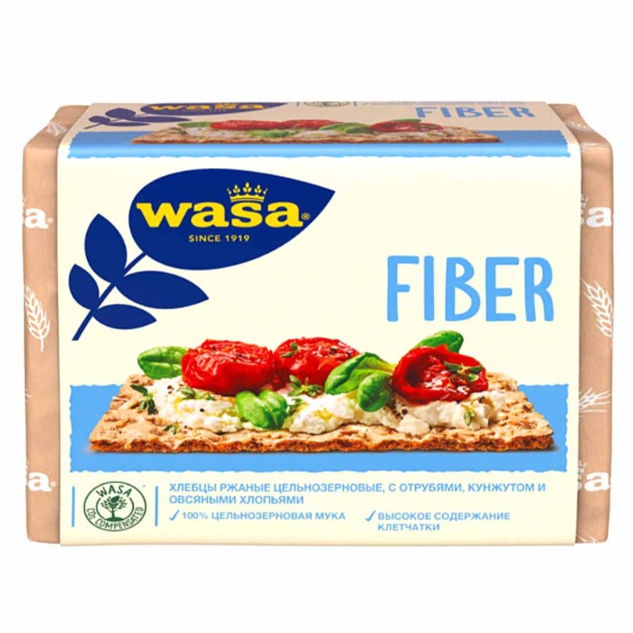 Хлебцы Wasa пшеничные с клетчаткой 200гр м/у
