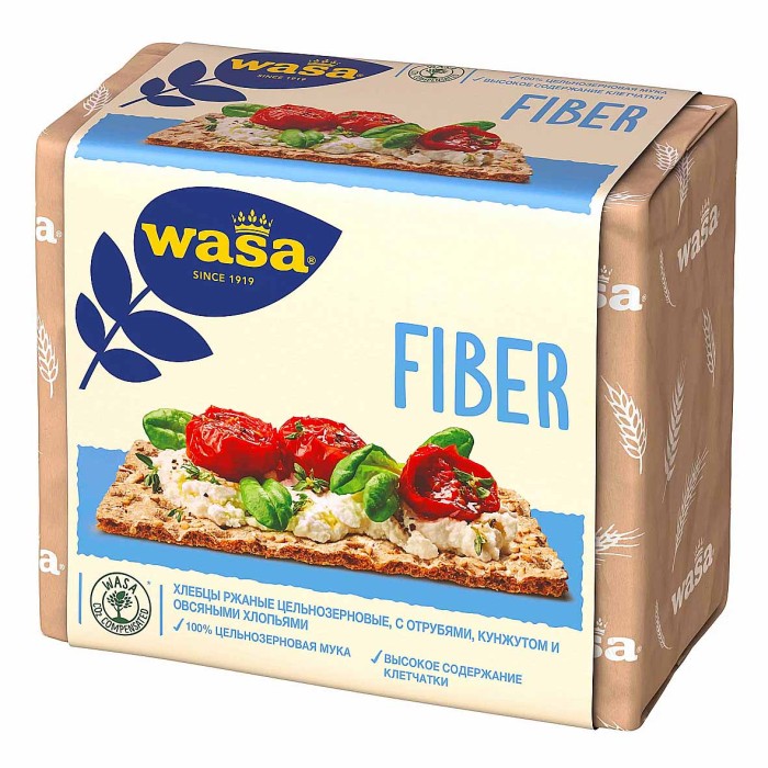 Хлебцы Wasa пшеничные с клетчаткой 200гр м/у