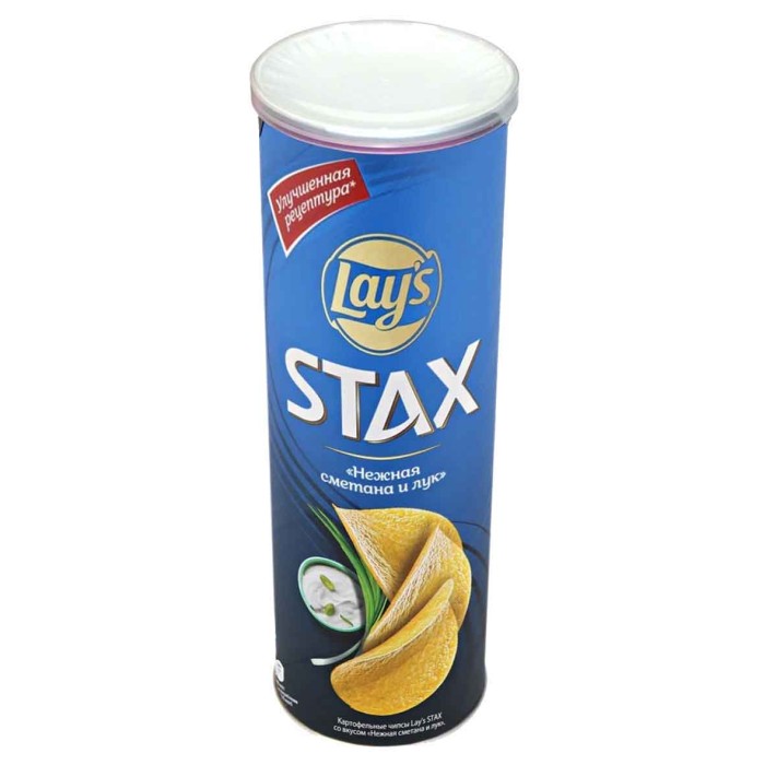 Чипсы Lay’s Stax вкус сметана и лук 140гр туба