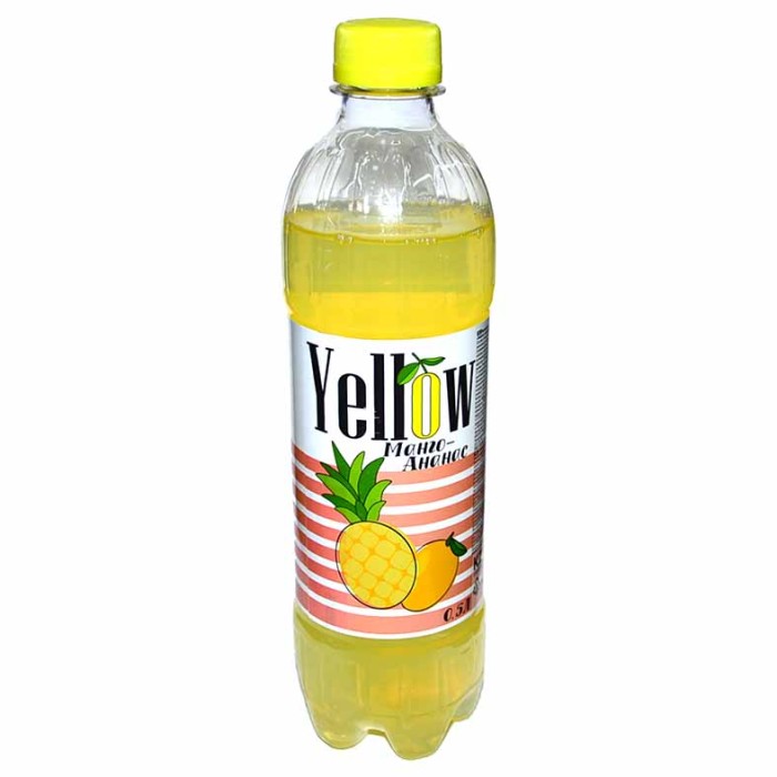 Напиток Yellow манго-ананас газ 0,5л пэт