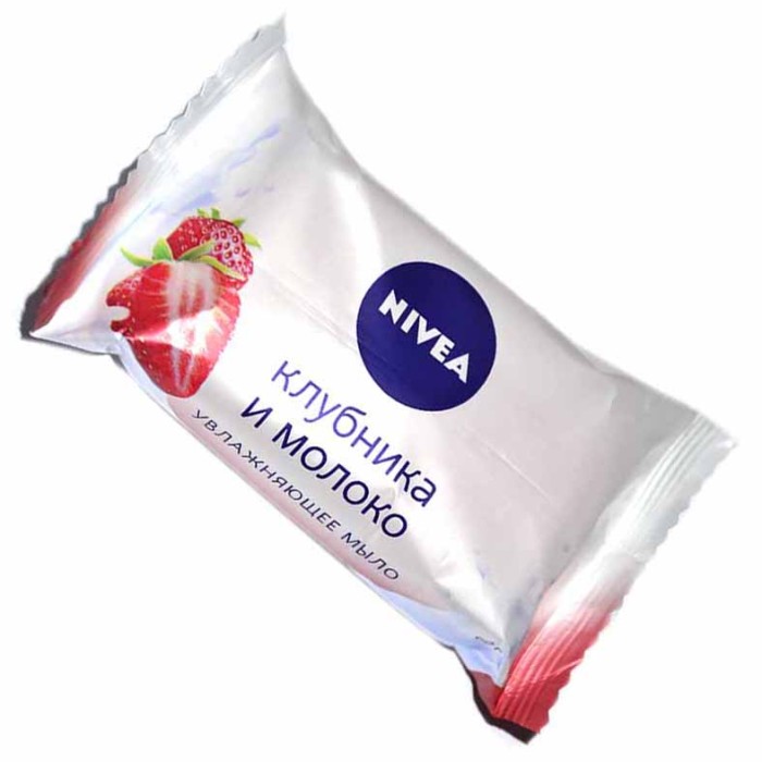 Мыло-уход Nivea Клубника и молоко 90гр м/у