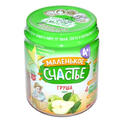 Пюре Маленькое счастье груша с 4мес 90гр ст/б