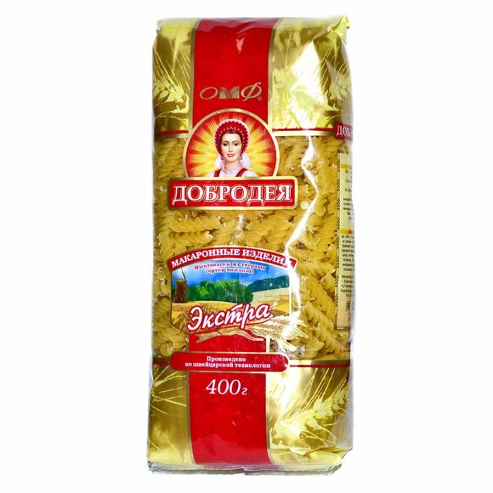 Макароны Добродея спираль 400гр м/у