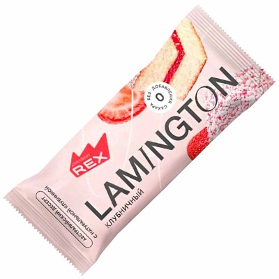 Пирожное протеиновое ProteinRex Lamington Клубничный 50гр м/у