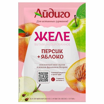Желе Айдиго яблоко/персик 50гр ст/б