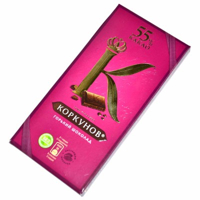 Шоколад Коркунов Горький 55% 90гр м/у