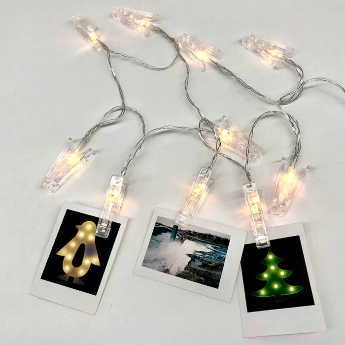 Украшение новогоднее Гирлянда Прищепки 3м 18L артM-35 №12