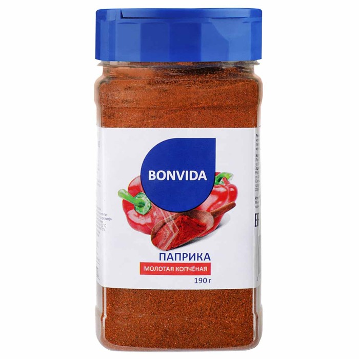 Приправа Bonvida паприка молотая копченая 190гр пэт