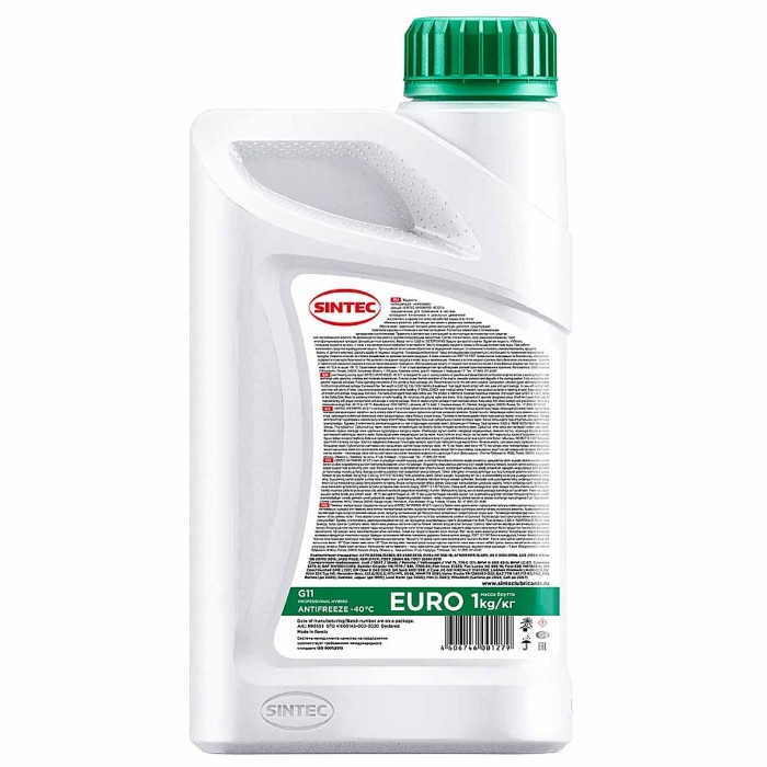 Антифриз Sintec Euro -40 G11 green 1кг пэт