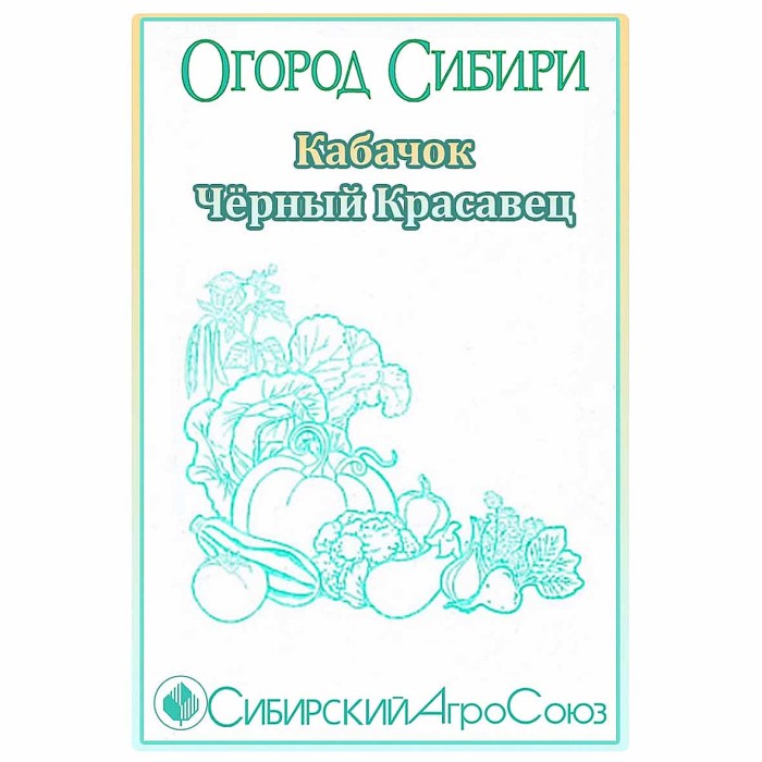 Кабачок Огород Сибири Черный красавец 10шт м/у ппо