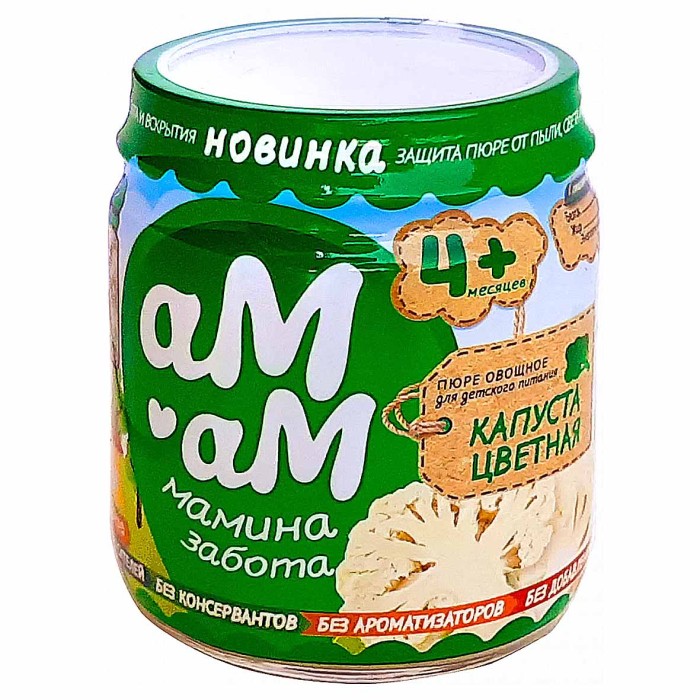 Пюре Ам-ам из цветной капусты с 4мес 90гр ст/б