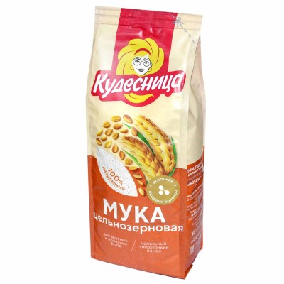 Мука Кудесница цельнозерновая 500гр м/у