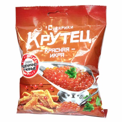 Сухари Крутец вкус красная икра 80гр м/у