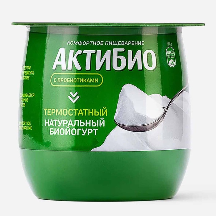 Биойогурт Актибио натуральный 3,5% 160гр пэт