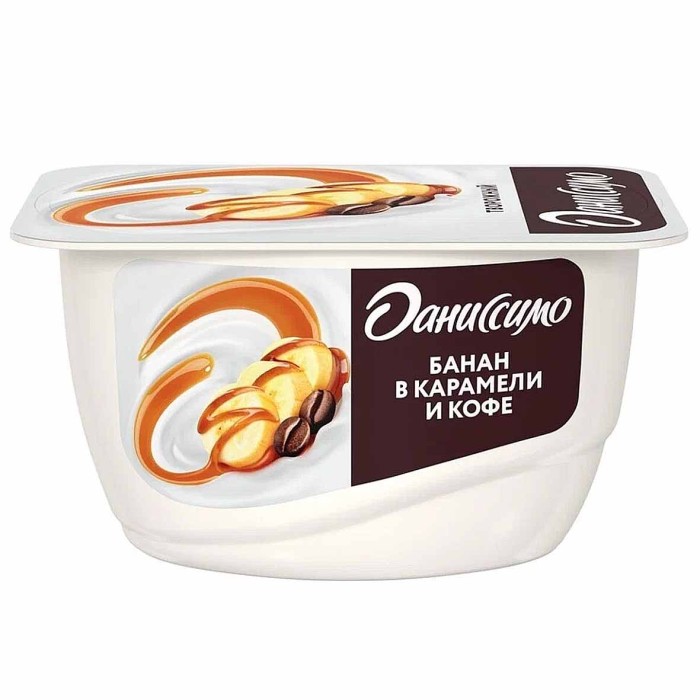 Десерт творожный Даниссимо банан-карамель-кофе 5,8% 130гр пэт