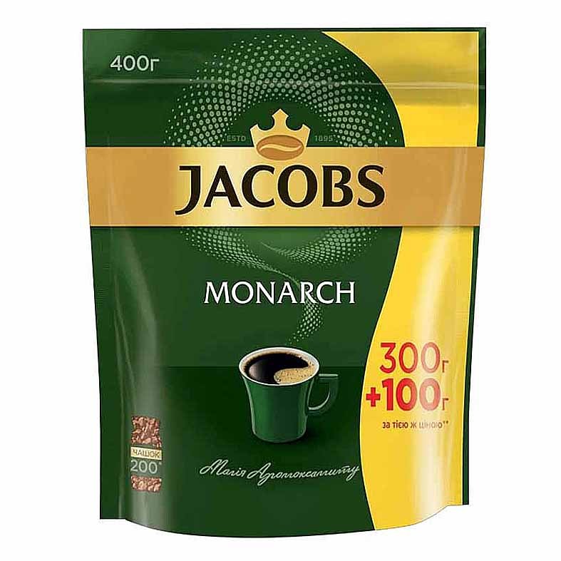 Кофе JACOBS 300гр+100гр растворимый MONARCH д/п