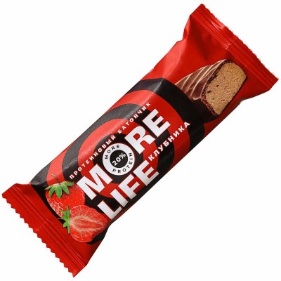 Батончик MoreLife клубника 40гр м/у
