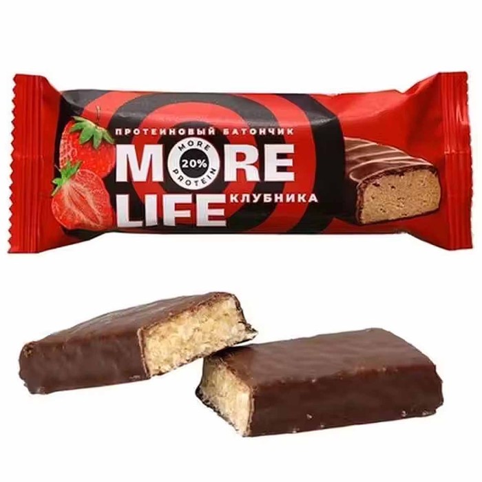 Батончик MoreLife клубника 40гр м/у
