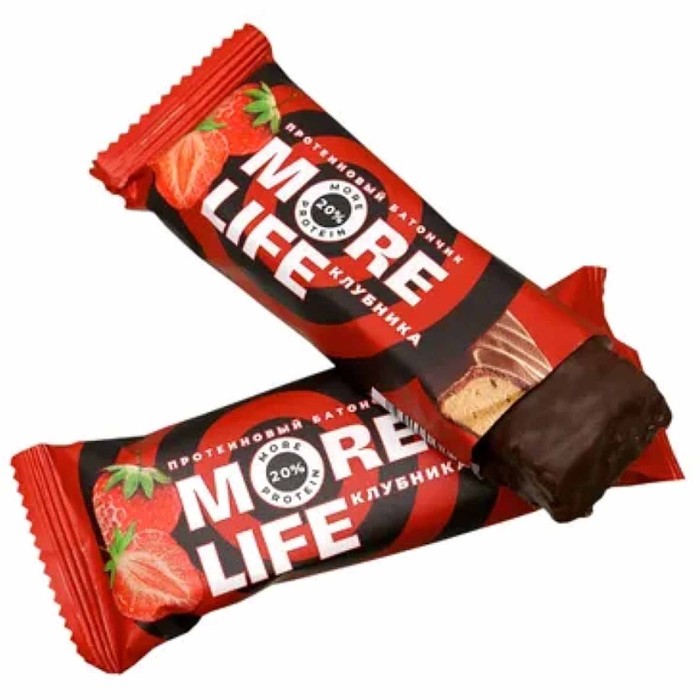 Батончик MoreLife клубника 40гр м/у