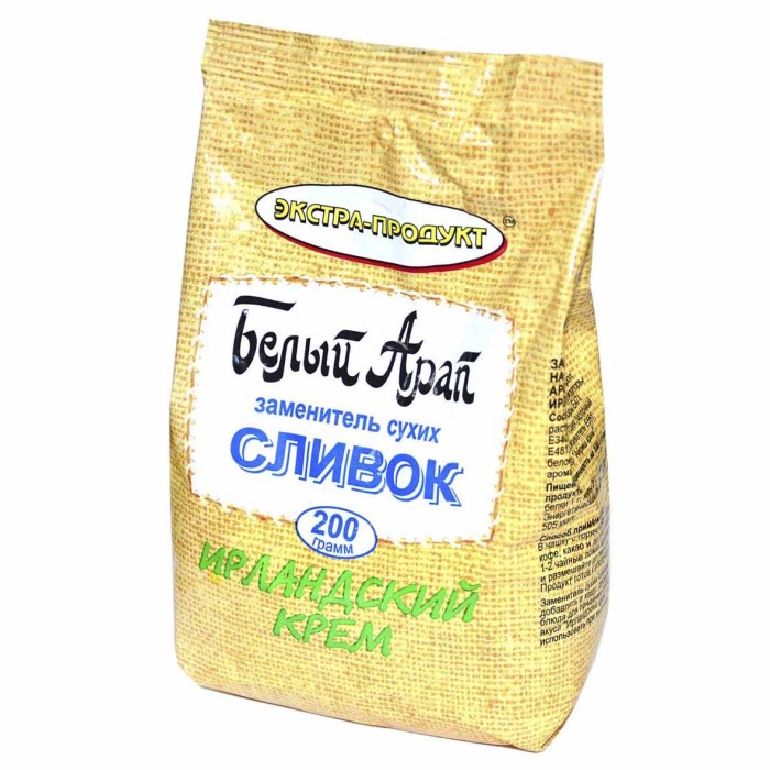 Сливки сухие Белый Арал Ирландский крем 200гр м/у