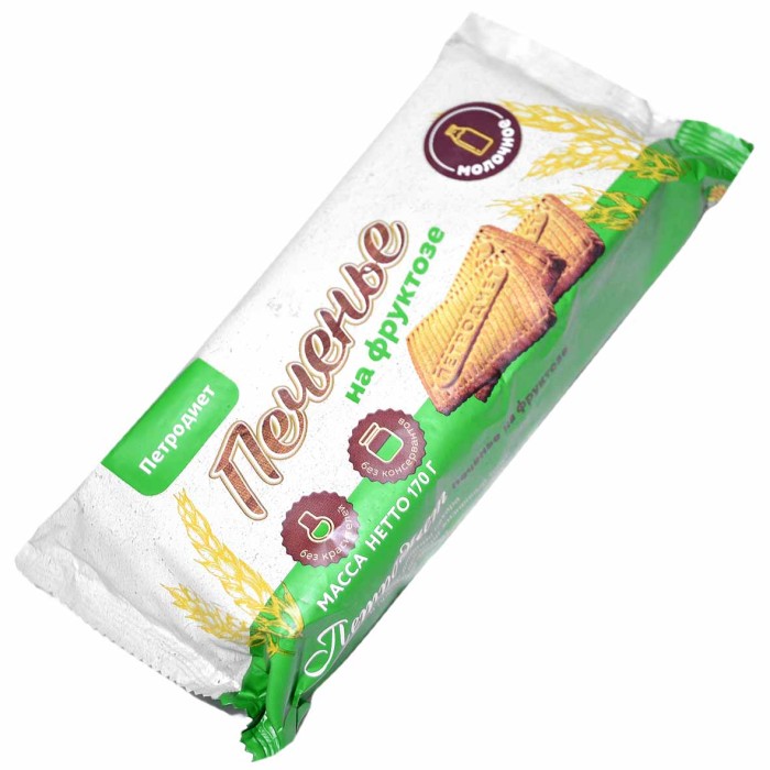 Печенье Петродиет молочное на фруктозе 170гр м/у