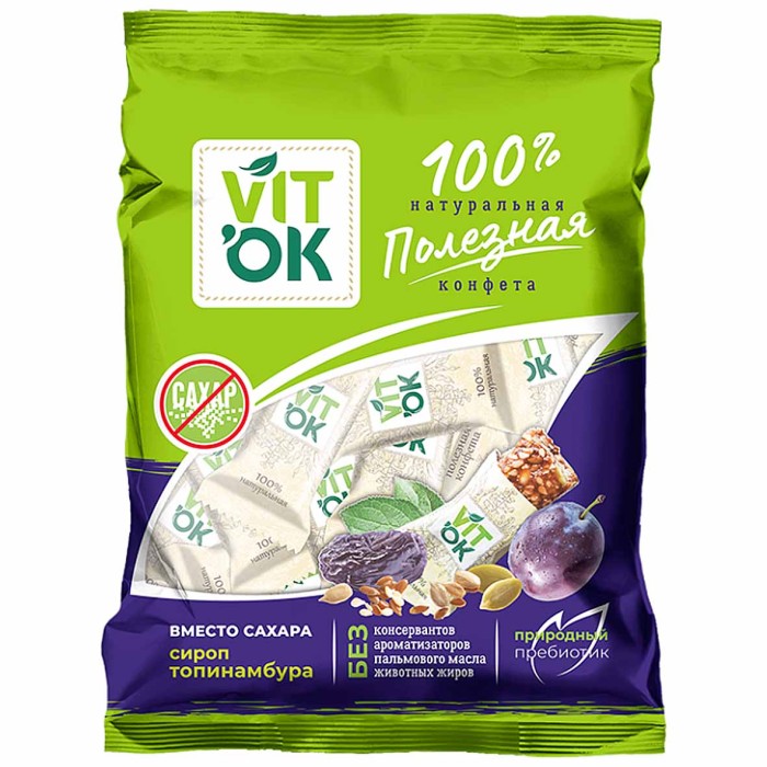 Конфеты VITok неглаз с топинамбуром 150гр м/у