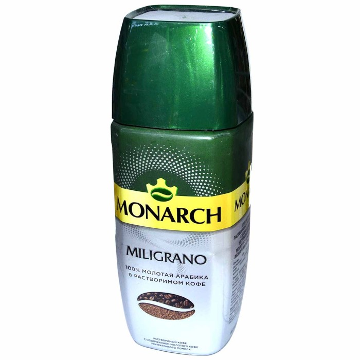 Кофе Jacobs Monarch Miligigrano сублим растр 90гр ст/б