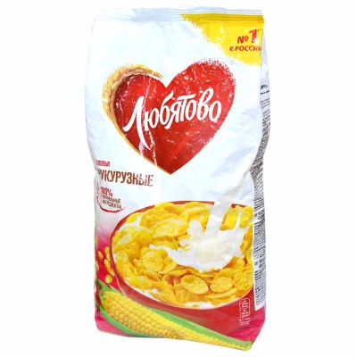 Завтрак готовый Любятово хлопья кукурузные 300гр м/у